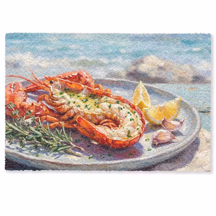 Eten - Zee - Kust - Modern - Blauw Deurmat klein -zkaufland3d