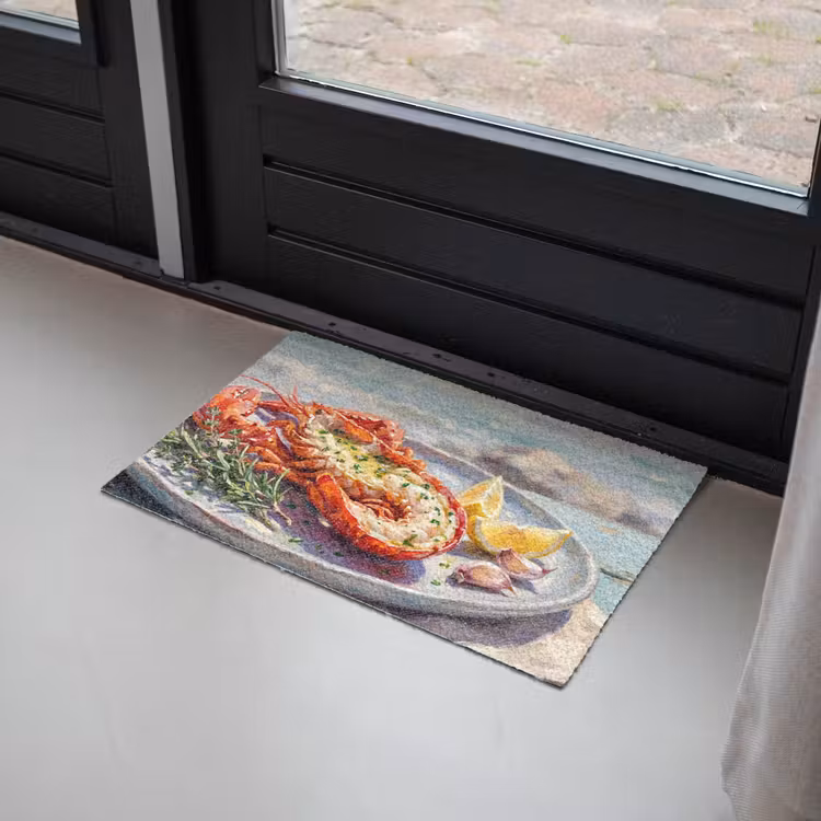 Eten - Zee - Kust - Modern - Blauw Deurmat klein -sfeer2