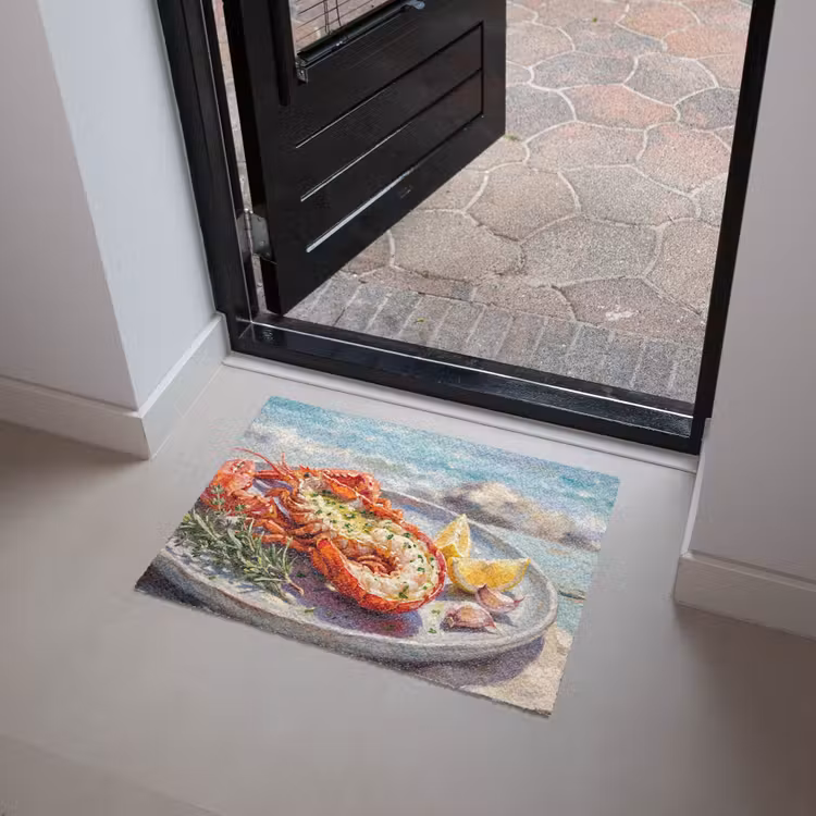 Eten - Zee - Kust - Modern - Blauw Deurmat klein -sfeer5