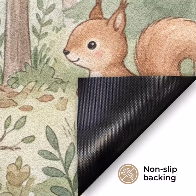 Bos - Dieren - Groen Deurmat klein -antislip_EN