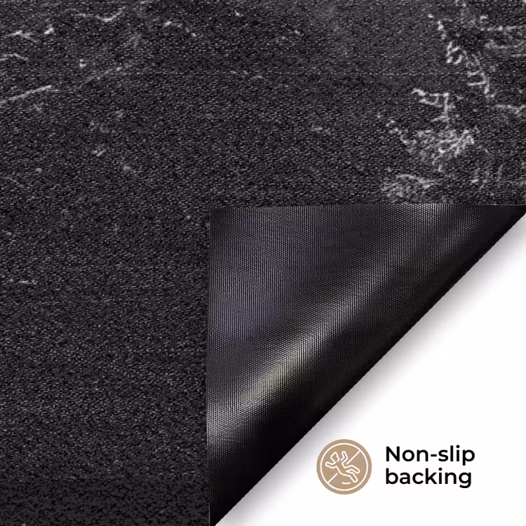 Bos - Mist - Winter - Monochroom - Natuur Deurmat klein -antislip_EN