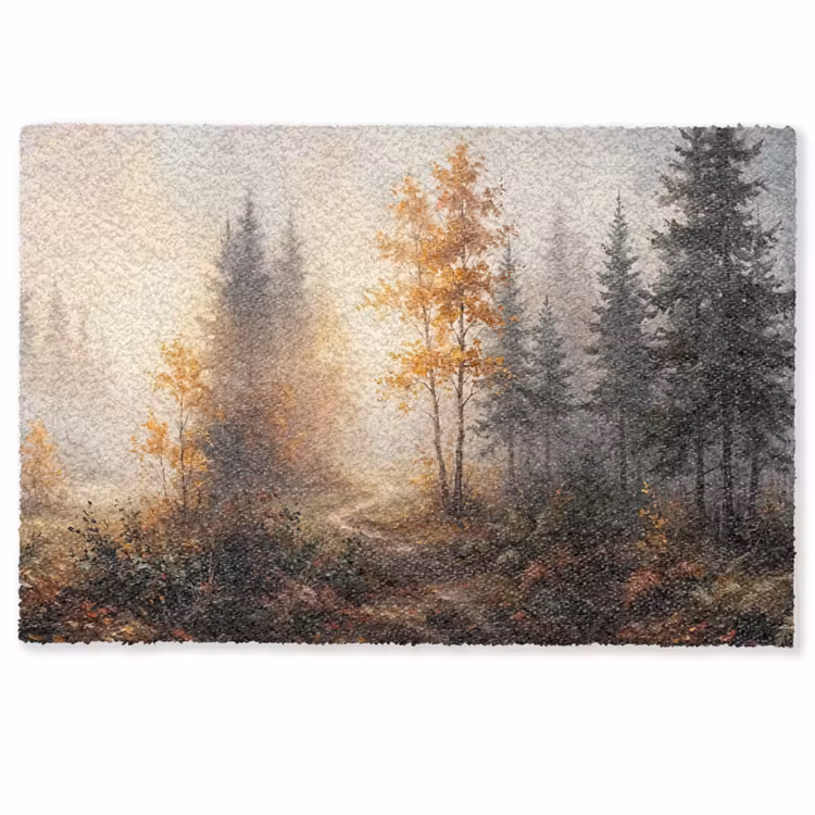 Bospad - Herfstbladeren - Natuur - Schilderachtig - Oranje Deurmat klein -zkaufland3d