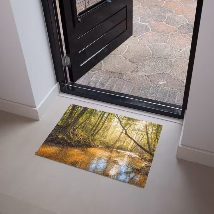 Bos - Beek - Zonlicht - Natuur - Groen Deurmat klein -sfeer5