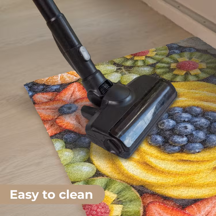 Fruit - Arrangement - Gezond - Kleurrijk - Eten Deurmat klein -reinigen_EN
