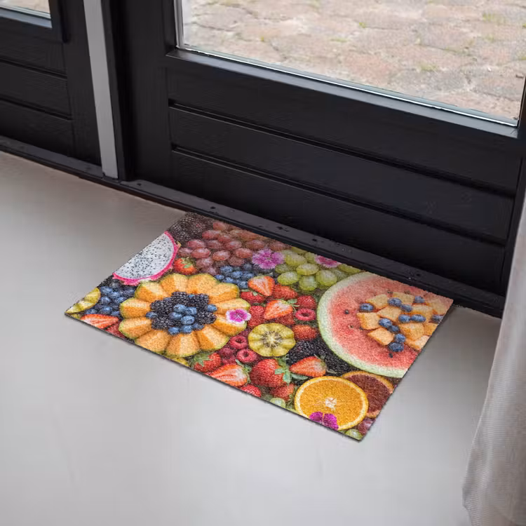 Fruit - Vers - Variatie - Eten - Kleurrijk Deurmat klein -sfeer2