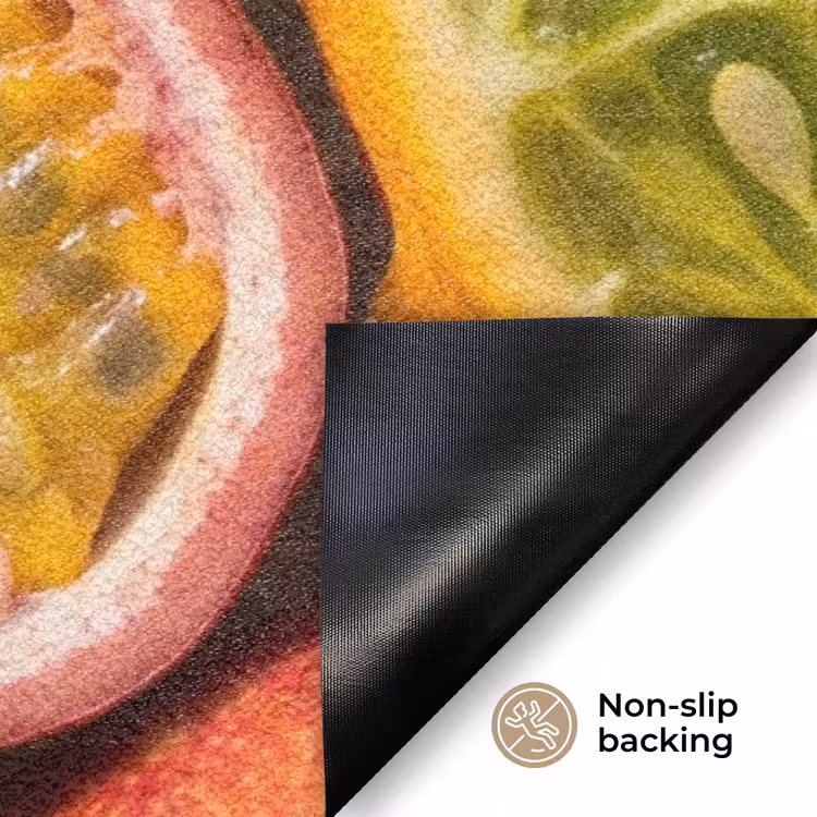 Fruit - Geopend - Tropisch - Eten - Kleurrijk Deurmat klein -antislip_EN