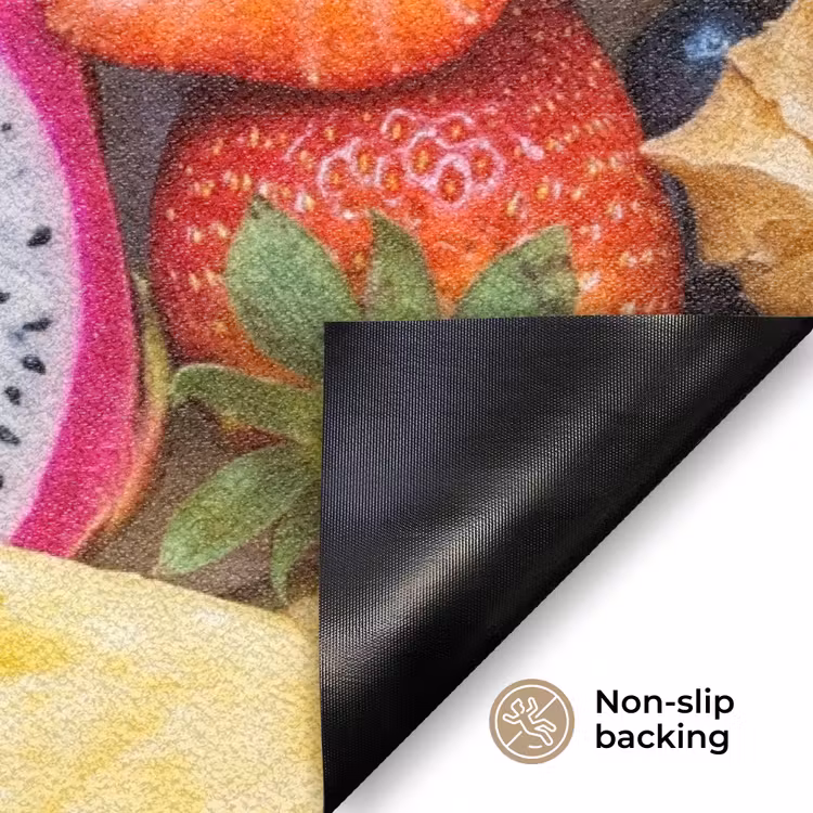 Fruit - Assortiment - Kleurrijk - Gezondheid Deurmat klein -antislip_EN