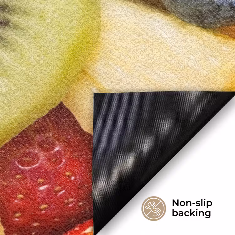 Fruit - Plakjes - Eten - Kleurrijk Deurmat klein -antislip_EN