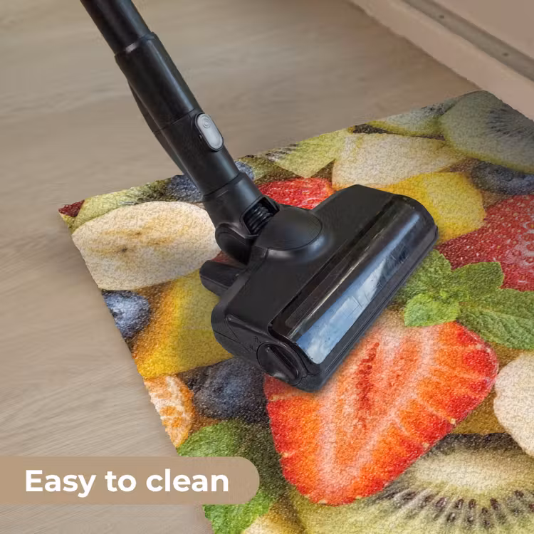 Fruit - Plakjes - Eten - Kleurrijk Deurmat klein -reinigen_EN