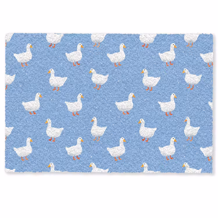 Ganzen - Elegant - Blauw Deurmat klein 898 -zkaufland3d