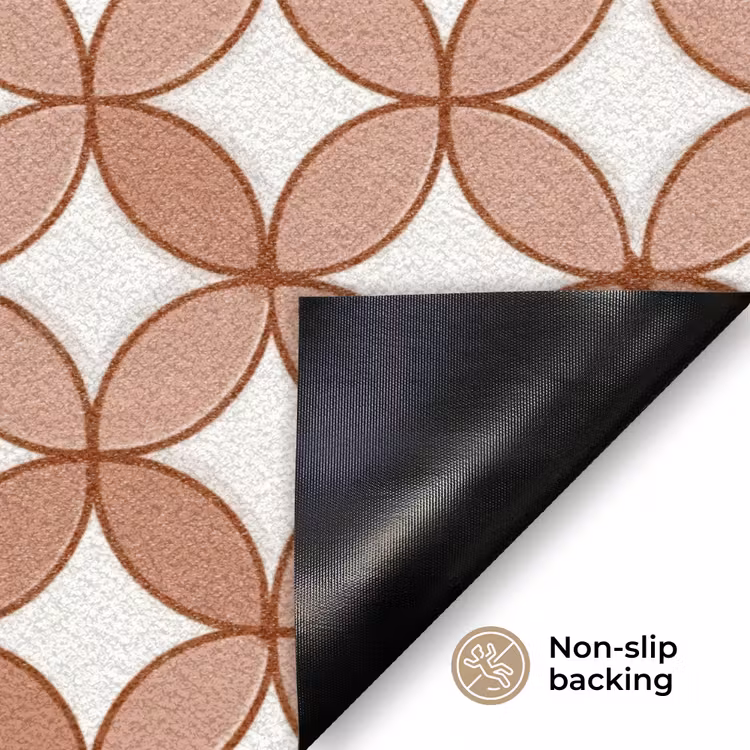 Geometrisch - Cirkels - Modern - Terracotta Deurmat klein 898 -antislip_EN