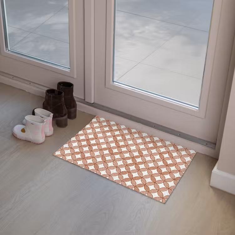 Geometrisch - Cirkels - Modern - Terracotta Deurmat klein 898 -sfeer3