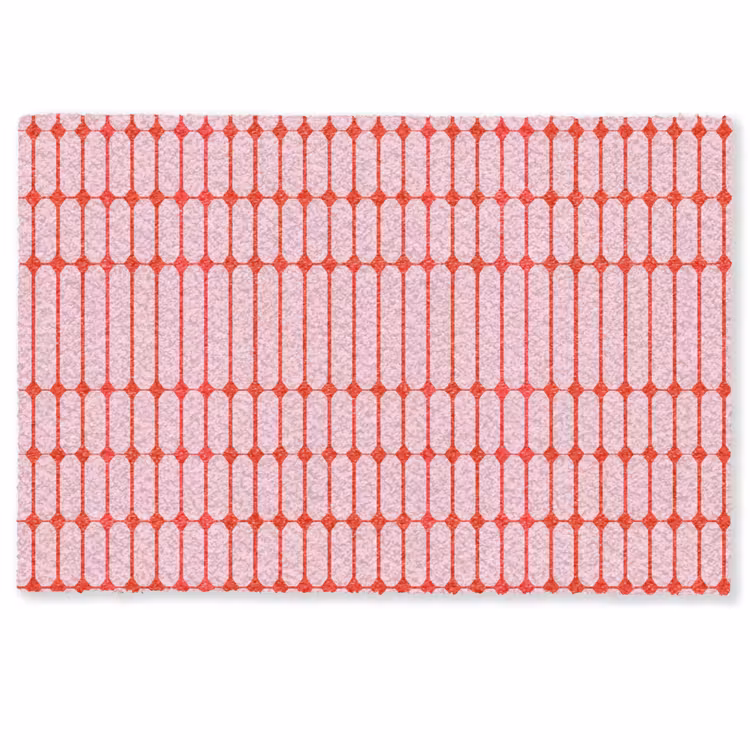Geometrisch - Minimalistisch - Rood - Roze Deurmat klein 898 -zkaufland3d