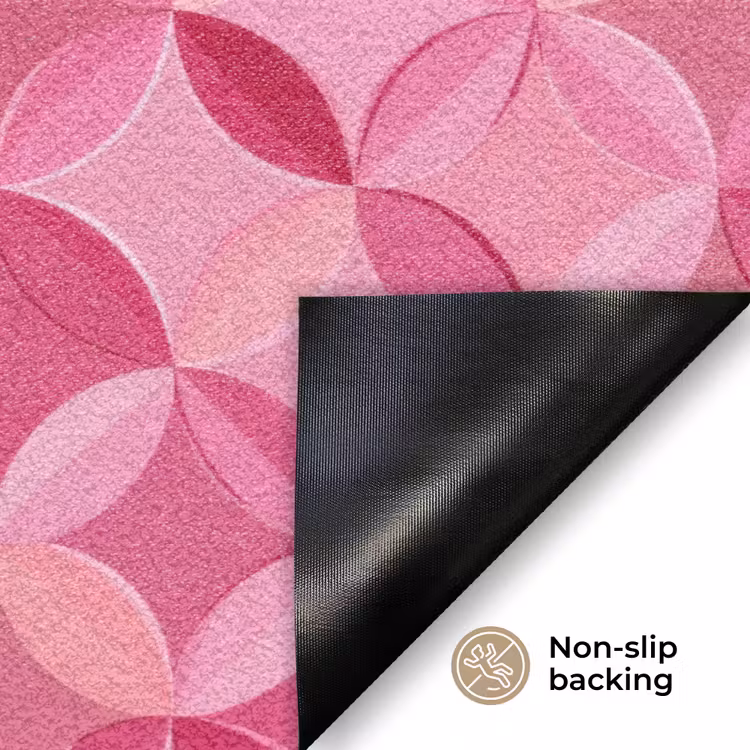 Geometrisch - Mozaïek - Modern - Roze Deurmat klein 898 -antislip_EN