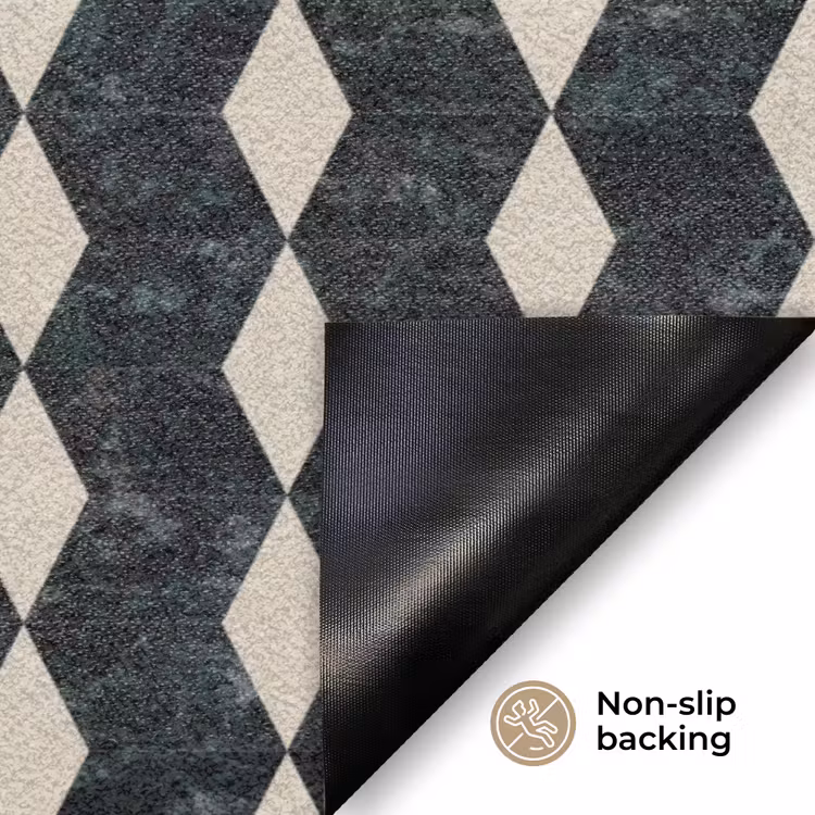 Geometrisch - Patroon - Marmer - Groen Deurmat klein 898 -antislip_EN