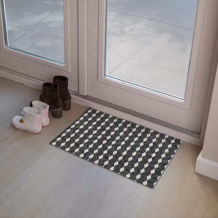 Geometrisch - Patroon - Marmer - Groen Deurmat klein 898 -sfeer3