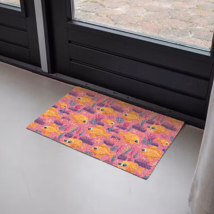 Goudvissen - Koraal - Kleurrijk Deurmat klein 898 -sfeer2