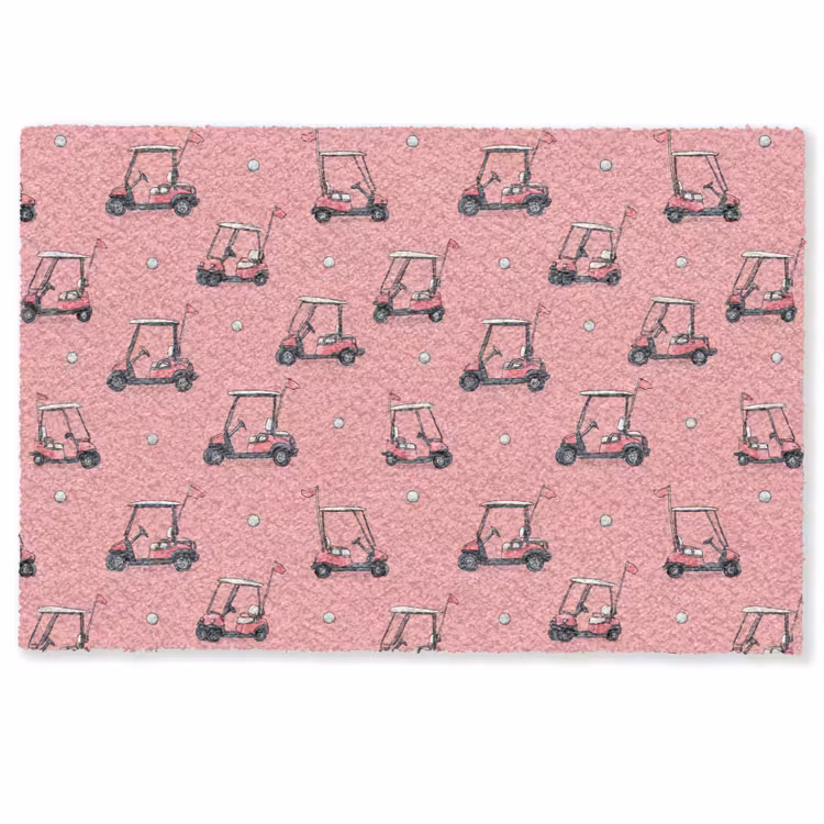 Golfkar - Retro - Roze Deurmat klein 898 -zkaufland3d