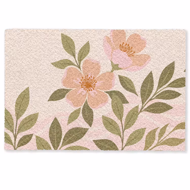Grafisch - Bloemen - Roze Deurmat klein -zkaufland3d