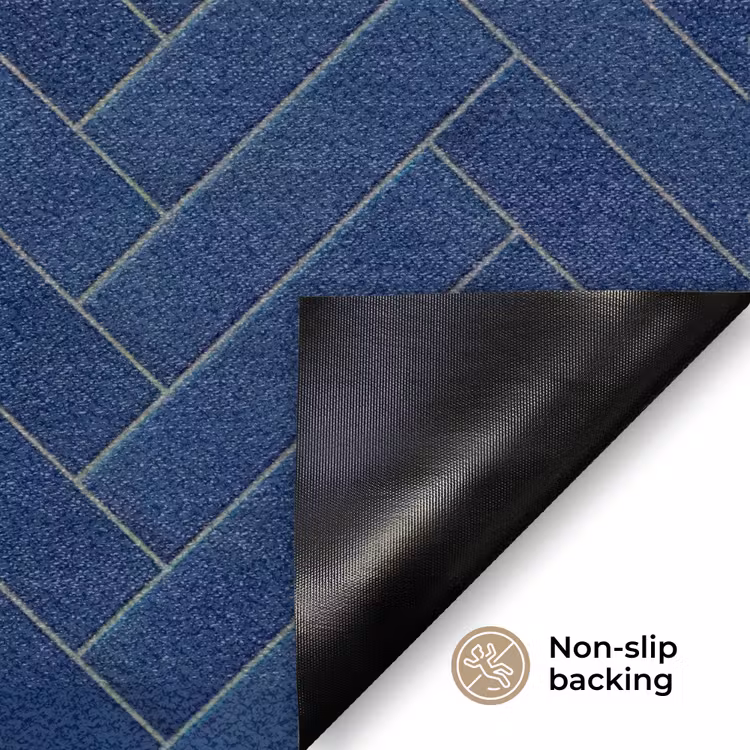 Visgraat - Wandtegel - Donkerblauw - Navy Blue Deurmat klein 898 -antislip_EN