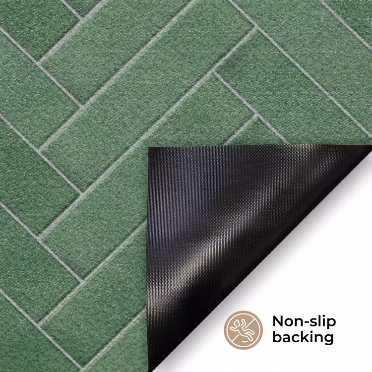 Visgraat - Wandtegel - Bosgroen Deurmat klein 898 -antislip_EN