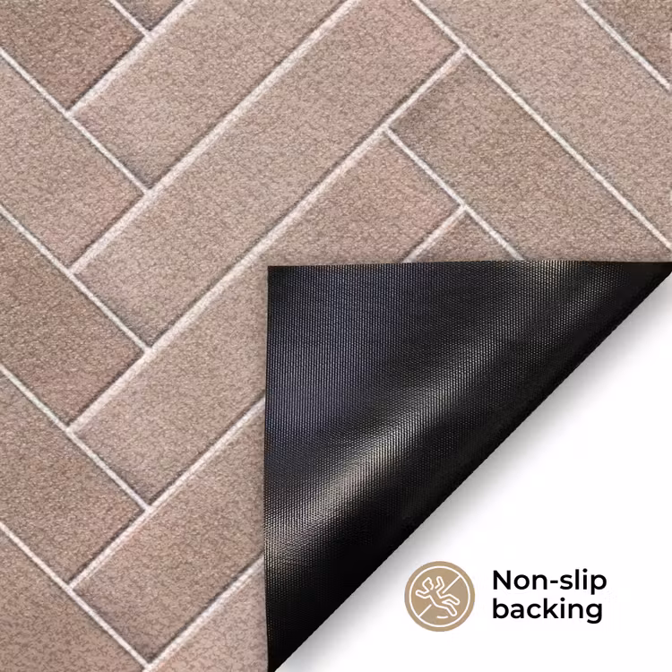 Visgraat - Wandtegel - Oudroze - Terracotta Deurmat klein 898 -antislip_EN