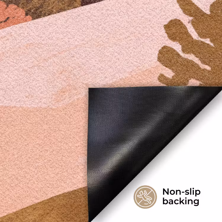 Heuvellandschap - Grafisch - Terracotta Deurmat klein -antislip_EN