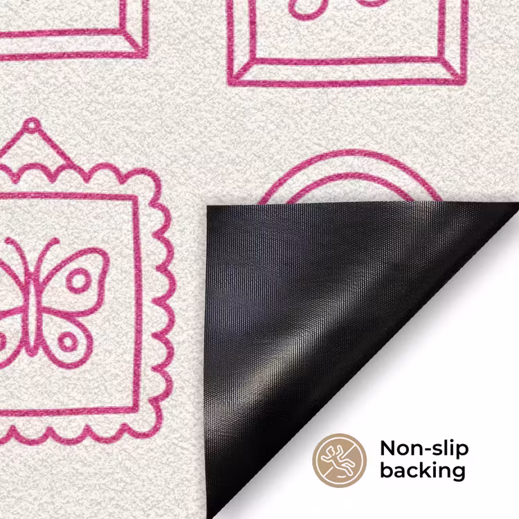 Illustratie - Collectie - Kunst - Minimalistisch - Roze Deurmat klein -antislip_EN