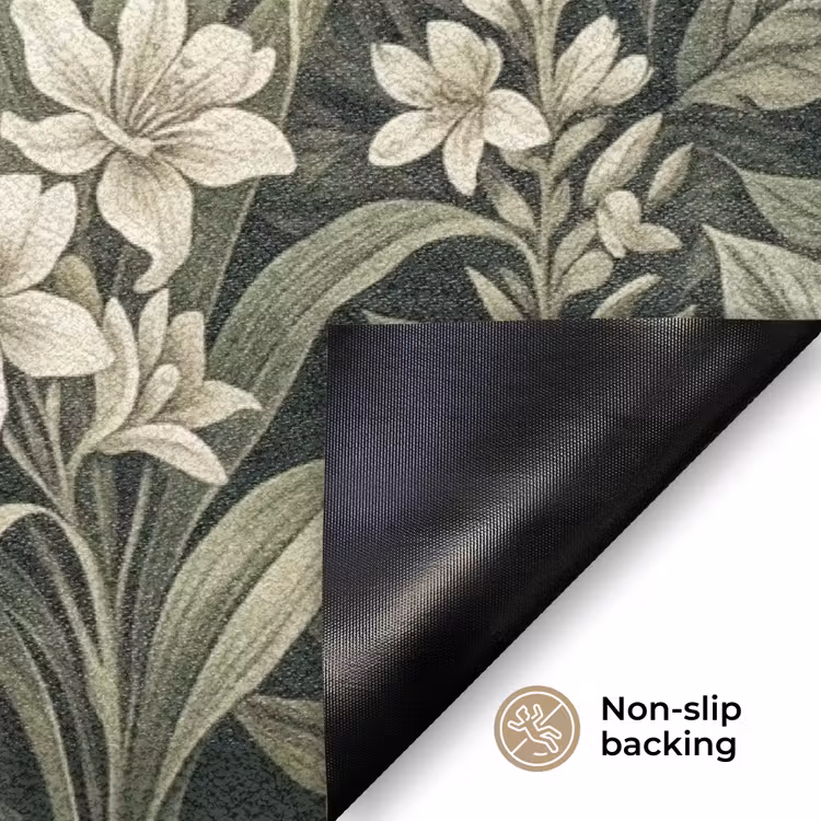 Jungle - Bladeren - Botanisch - Groen Deurmat klein -antislip_EN