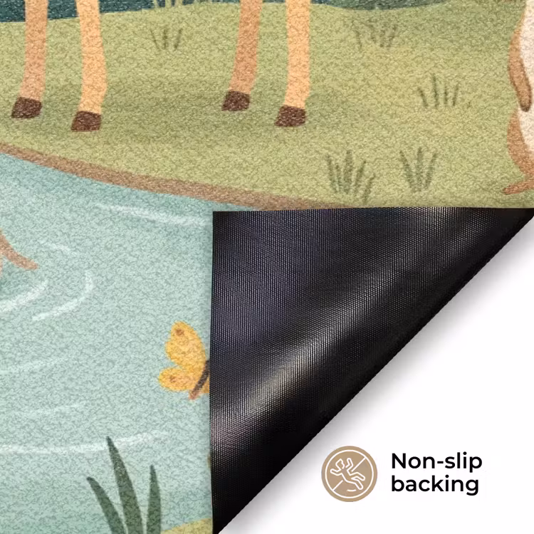 Jungle - Oase - Dieren - Kleurrijk Deurmat klein -antislip_EN