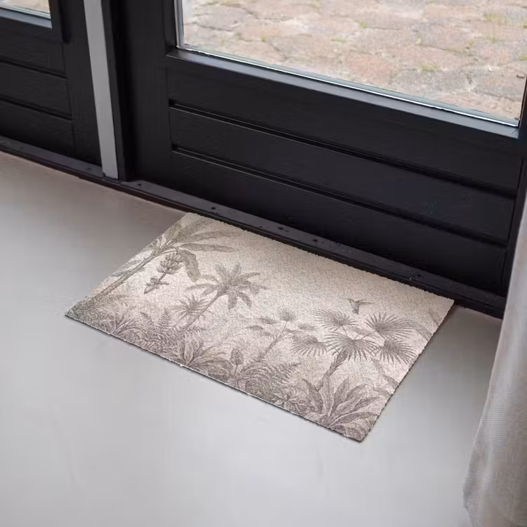 Jungle - Banenboom - Kolibrie - Beige Deurmat klein -sfeer2