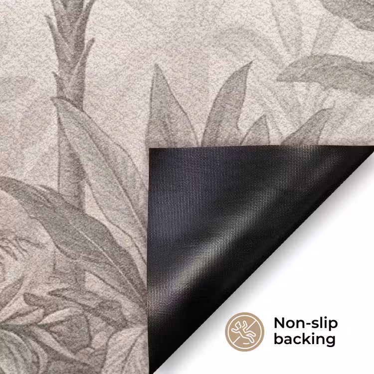 Jungle - Banenboom - Kolibrie - Beige Deurmat klein -antislip_EN