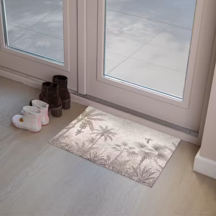 Jungle - Banenboom - Kolibrie - Beige Deurmat klein -sfeer3