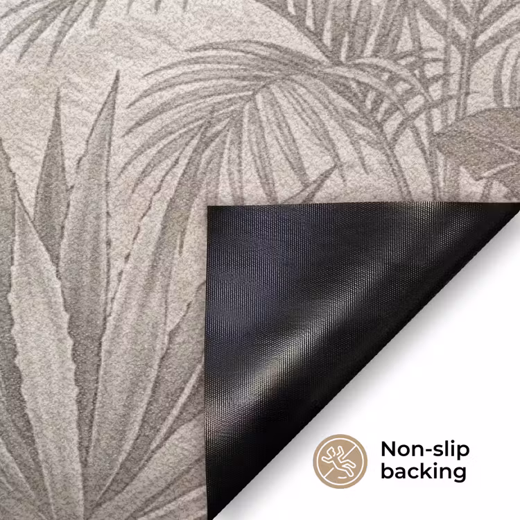 Jungle - Tropisch - Natuur -Vintage - Beige Deurmat klein -antislip_EN