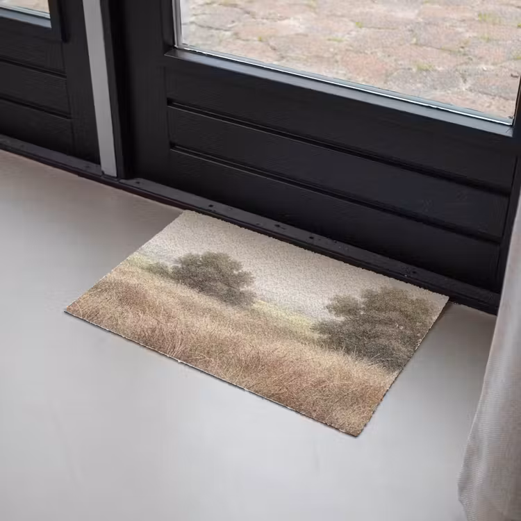 Landschap - Minimalistisch - Beige Deurmat klein -sfeer2