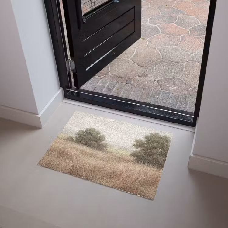 Landschap - Minimalistisch - Beige Deurmat klein -sfeer5