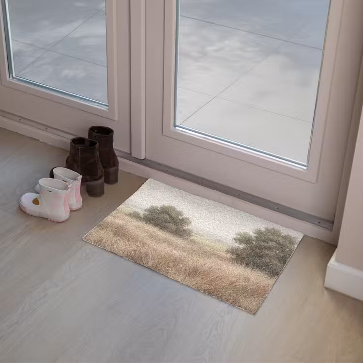 Landschap - Minimalistisch - Beige Deurmat klein -sfeer3
