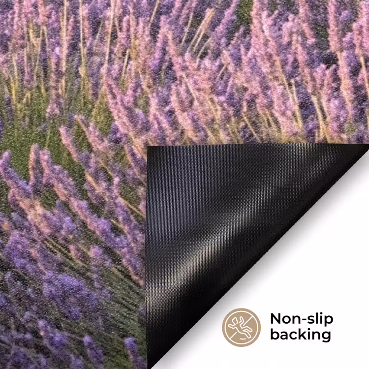 Lavendel - Landschap - Sereen - Paars Deurmat klein -antislip_EN