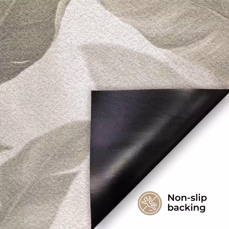 Bladeren - Tropisch - Natuur - Abstract - Beige Deurmat klein -antislip_EN