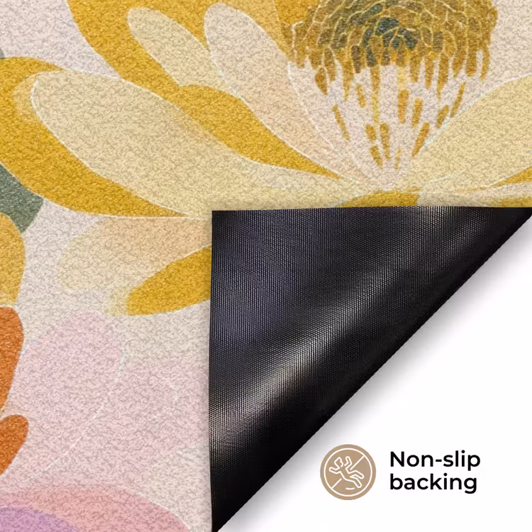 Lelies - Aquarel - Pastel Deurmat klein 898 -antislip_EN
