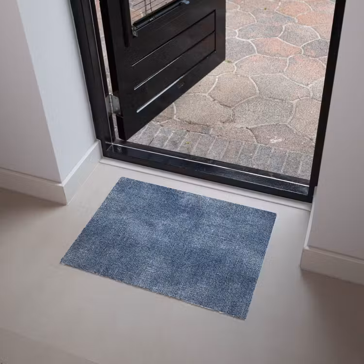 Linnen - Textuur - Patroon - Denim - Rustiek Deurmat klein 898 -sfeer5