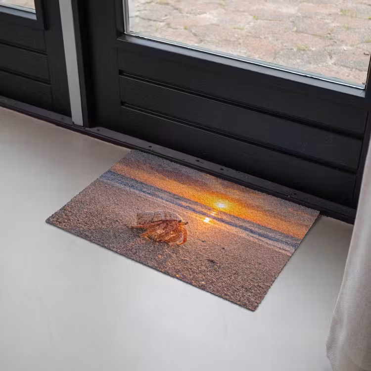 Kreeft - Strand - Natuur - Zonsondergang - Oranje Deurmat klein -sfeer2