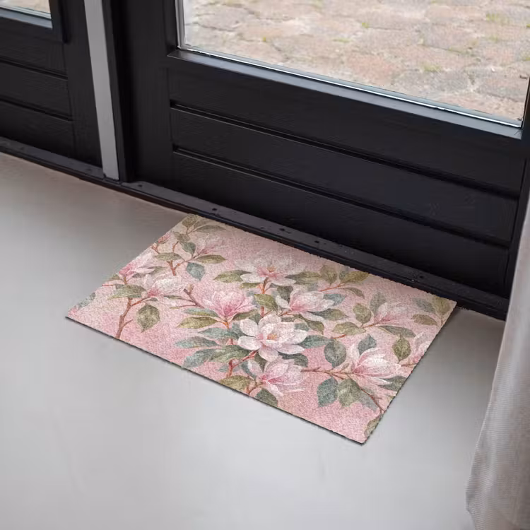 Magnolia's - Patroon - Roze Deurmat klein -sfeer2