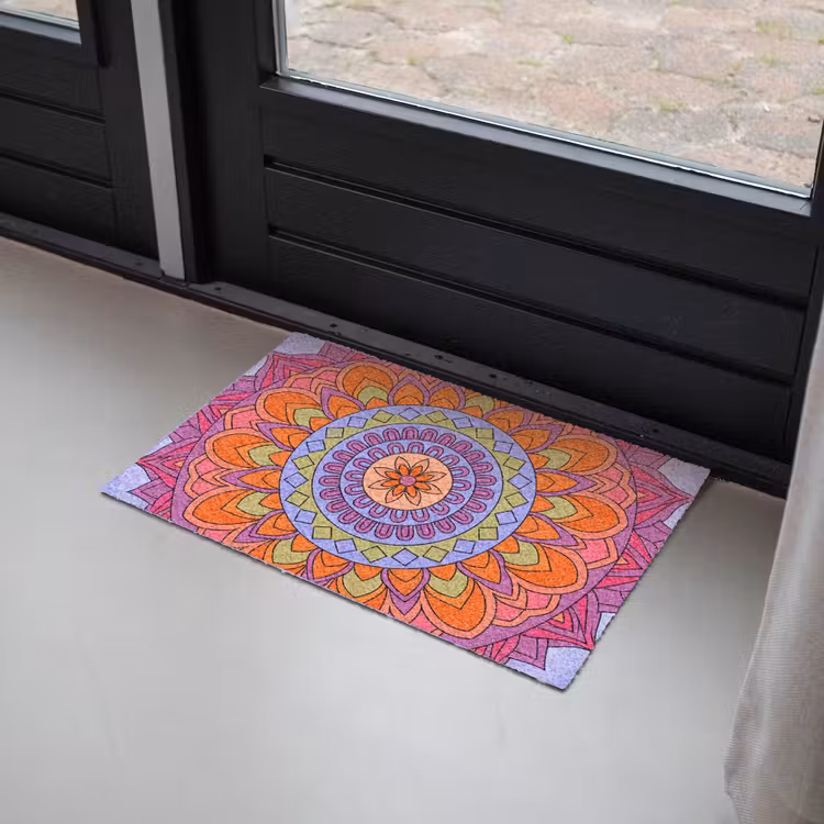 Mandala - Cirkel - Abstract - Kleurrijk - Patroon Deurmat klein -sfeer2