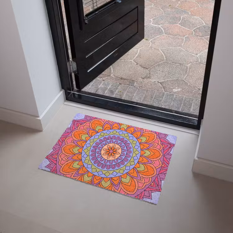 Mandala - Cirkel - Abstract - Kleurrijk - Patroon Deurmat klein -sfeer5