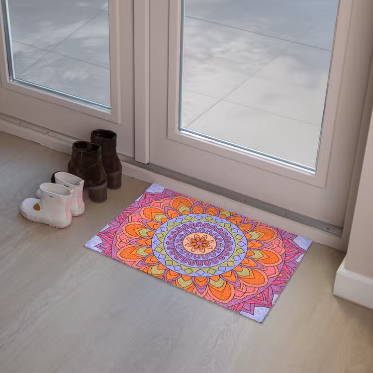 Mandala - Cirkel - Abstract - Kleurrijk - Patroon Deurmat klein -sfeer3