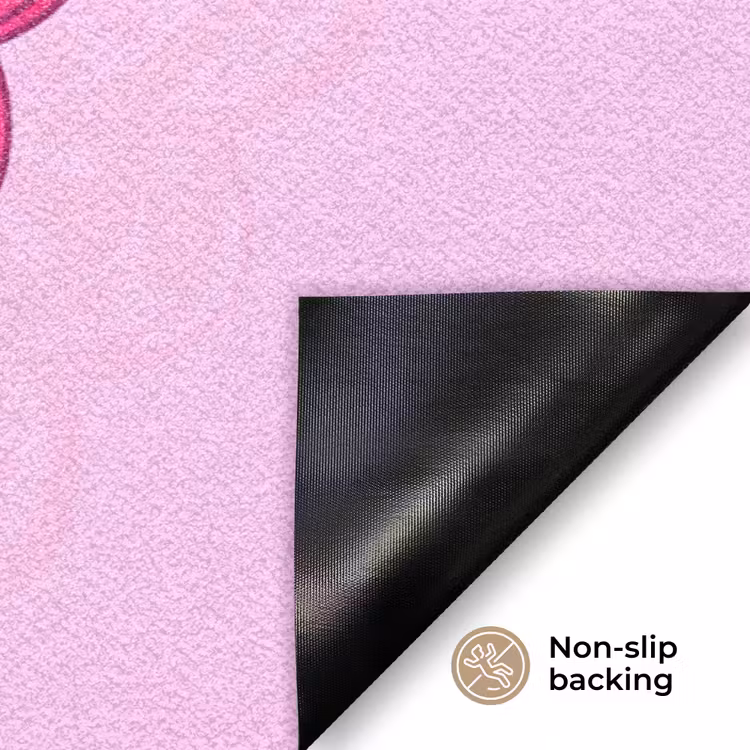 Mandala - Cirkel - Spiritueel - Oosters - Roze Deurmat klein -antislip_EN