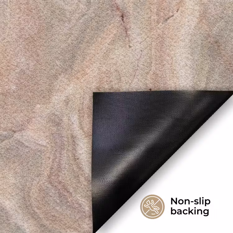 Marmer - Patroon - Abstract - Beige - Groen Deurmat klein -antislip_EN