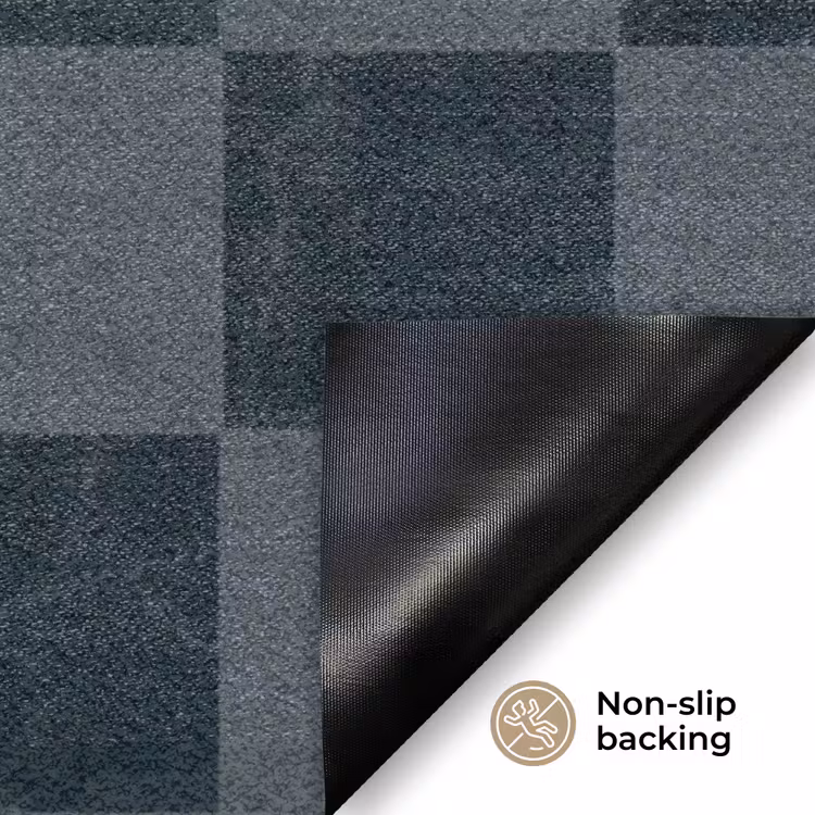 Marmer - Patroon - Antraciet Deurmat klein 898 -antislip_EN