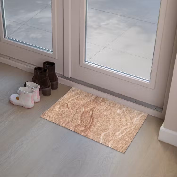 Marmer - Ader - Natuur - Abstract - Beige Deurmat klein -sfeer3